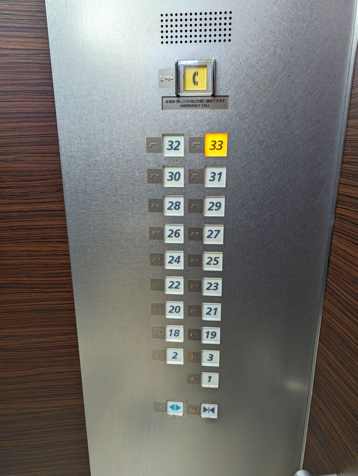 高層階エレベーター