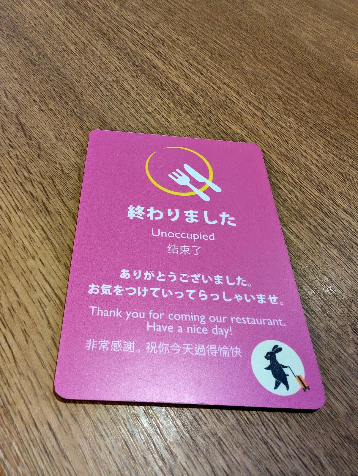終わりました