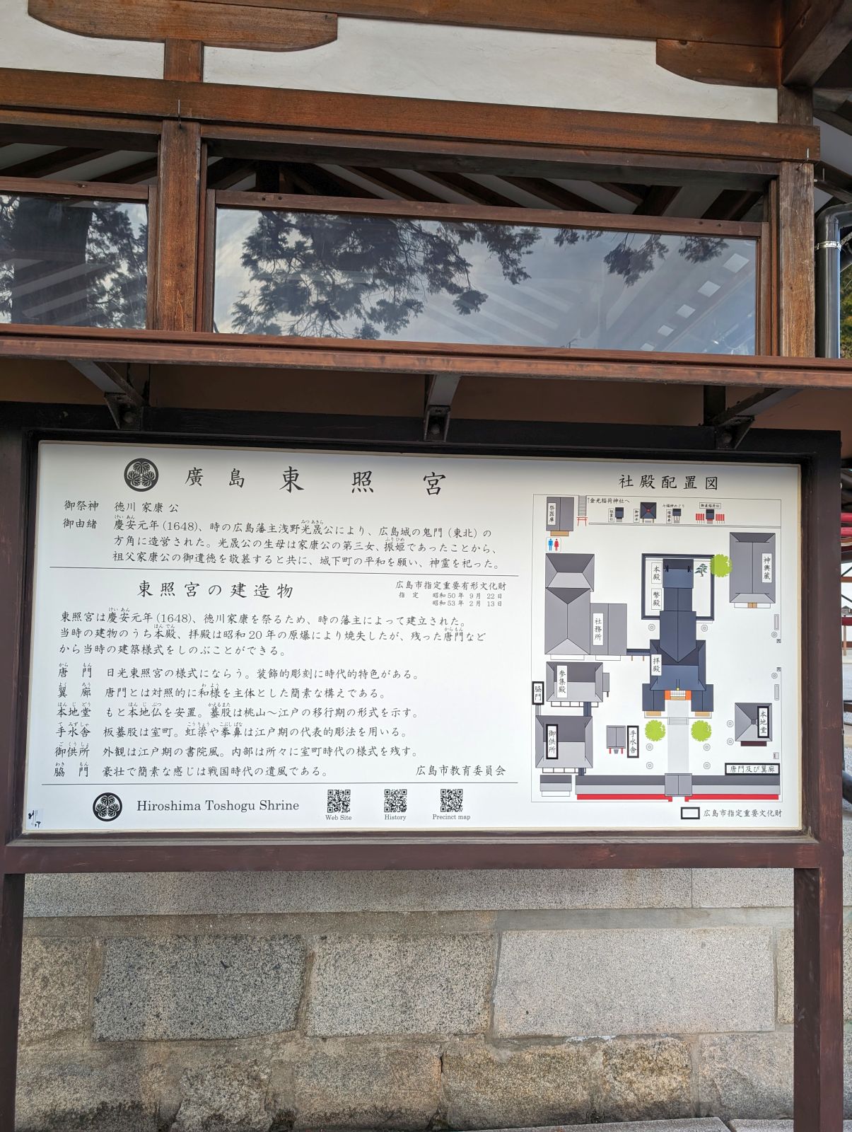 広島東照宮の社殿配置図