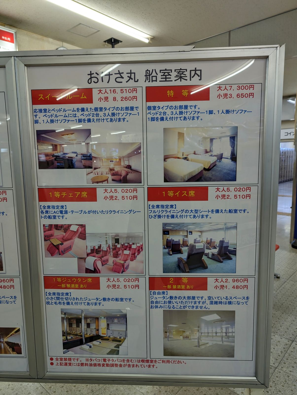 おけさ丸船室案内