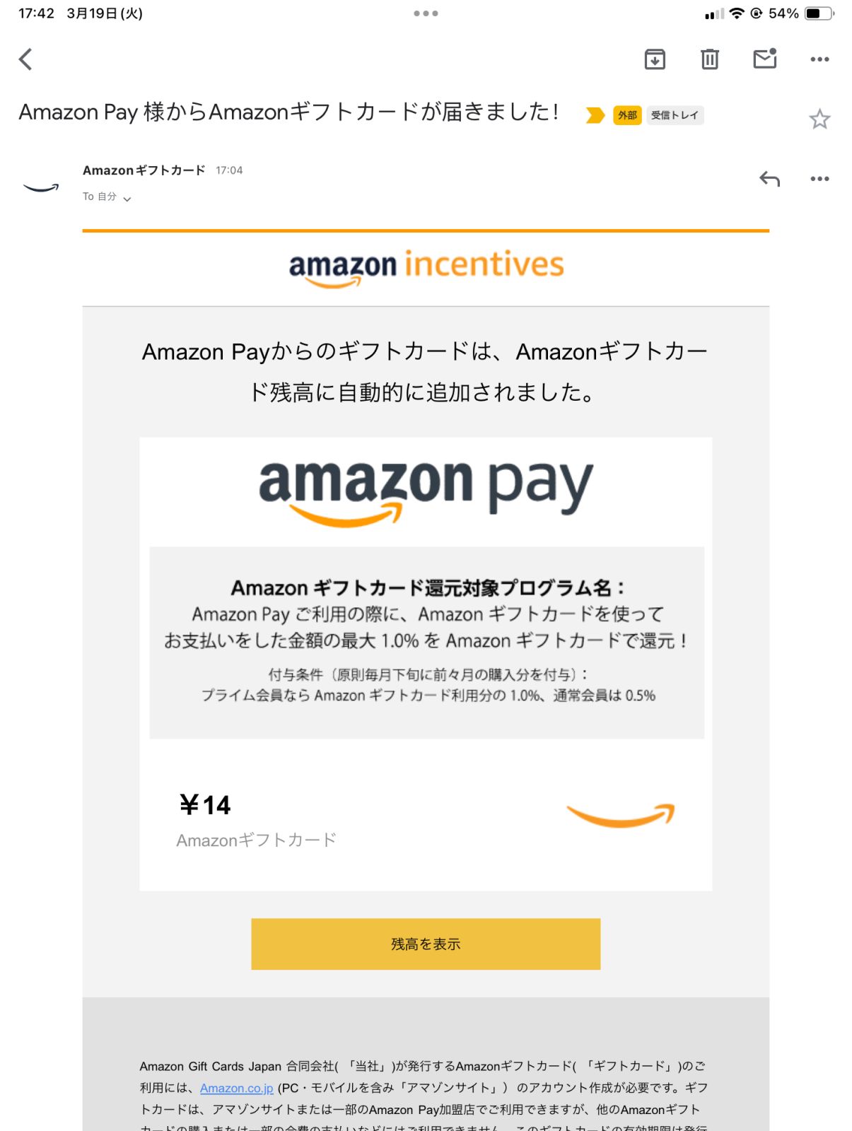 Amazon incentives