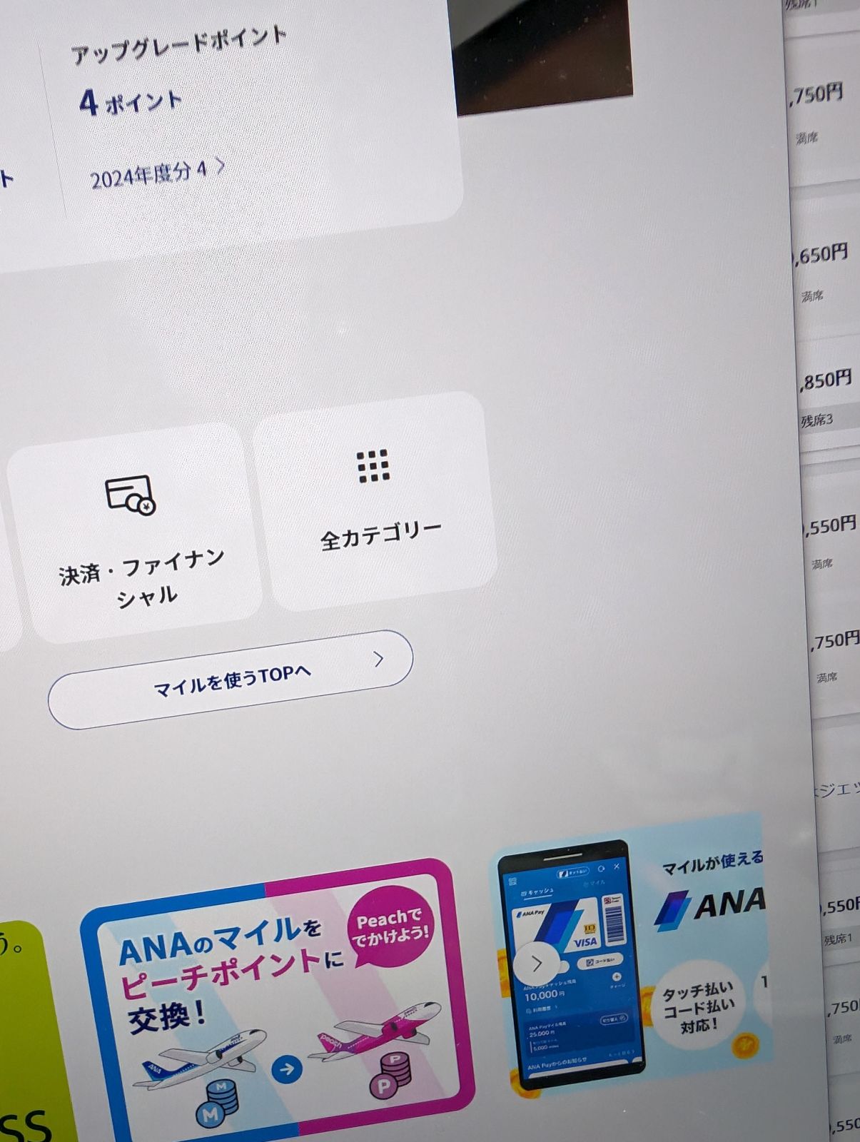 アップグレードポイント