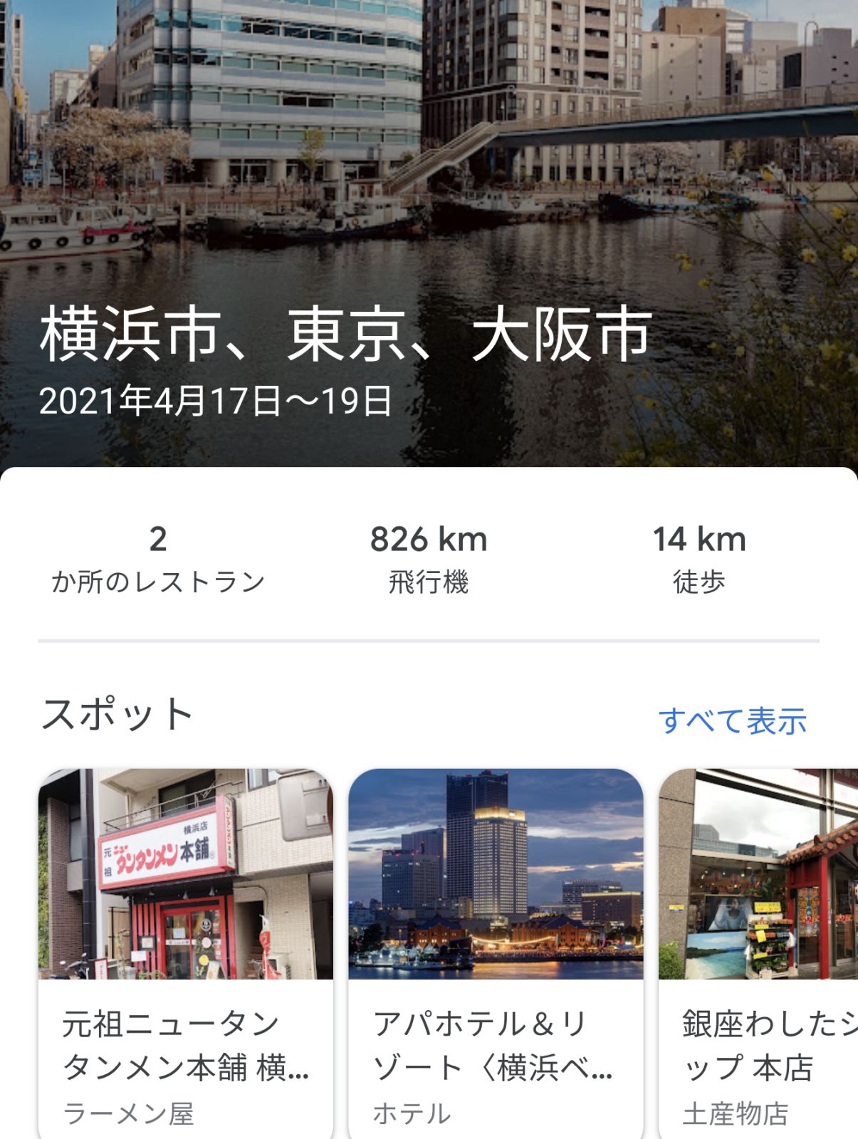 ３年前のお出かけ先