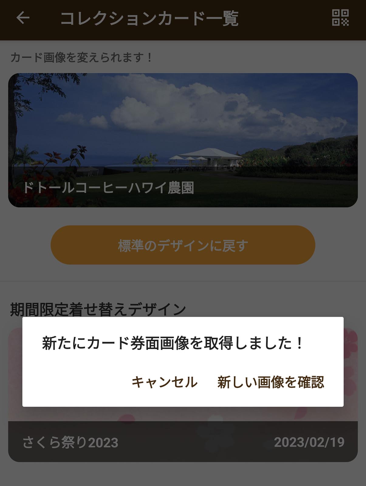 新たにカード券面画像を取得しました！