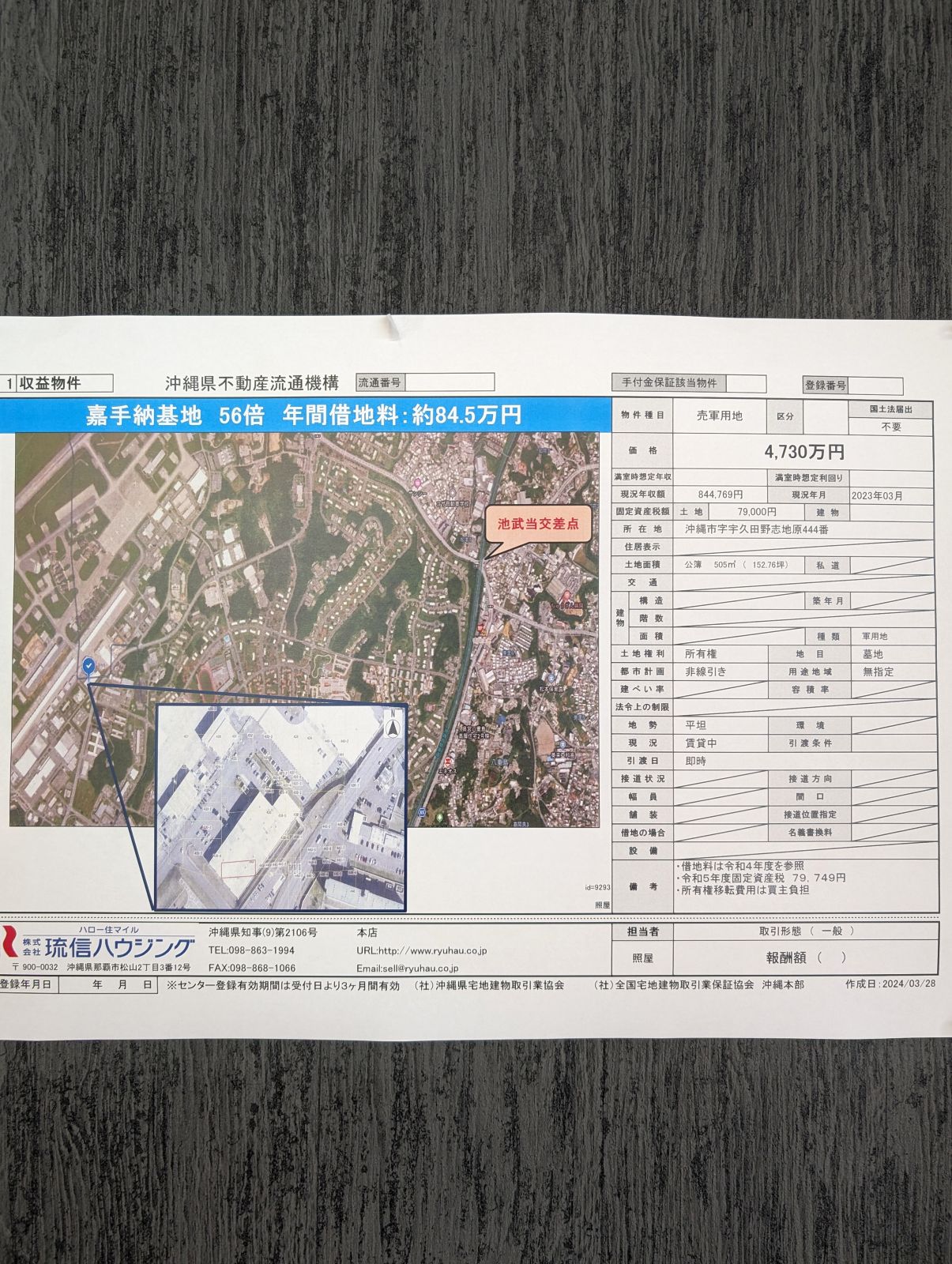 売軍用地
