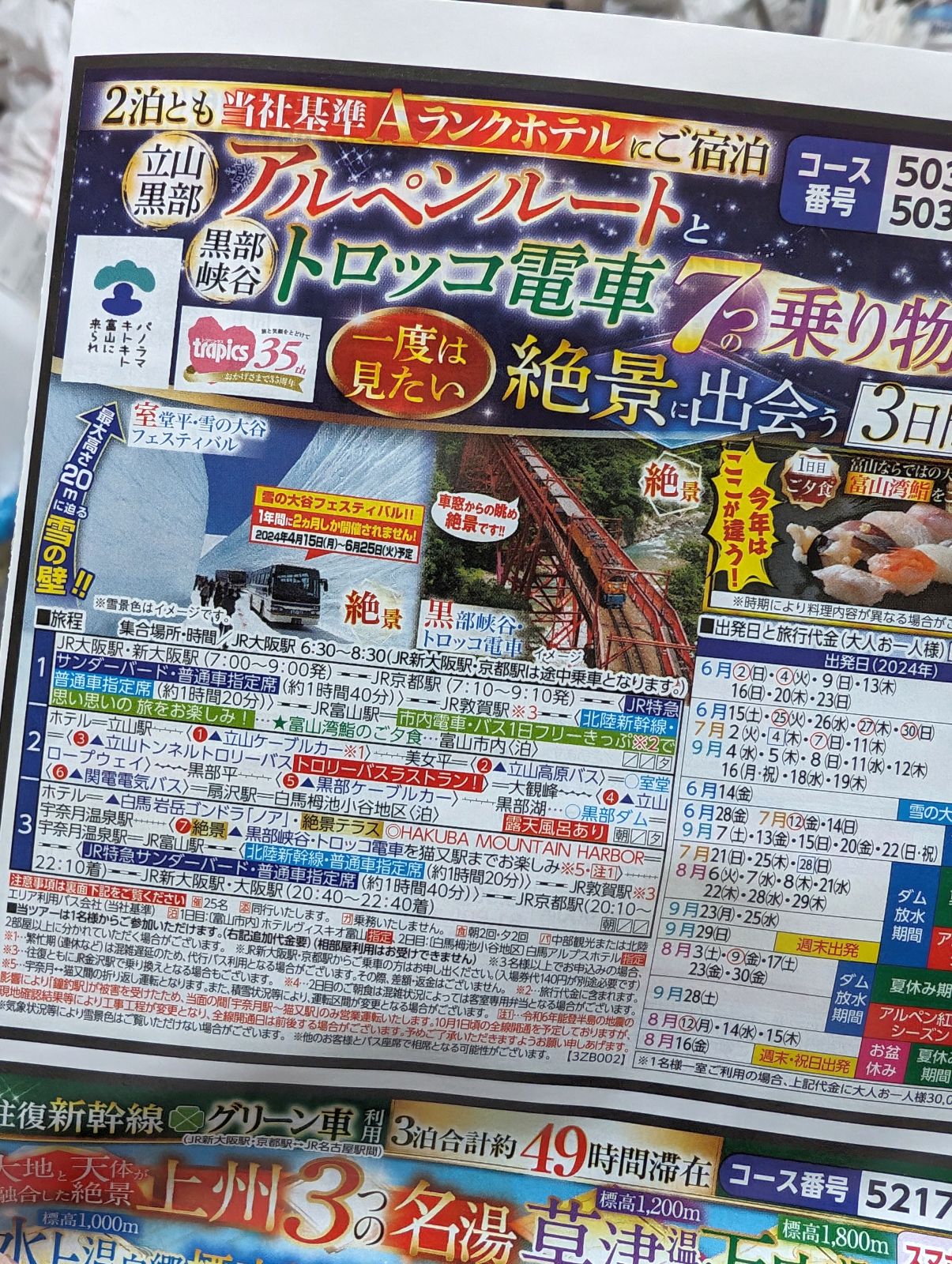 ツアー旅行先２