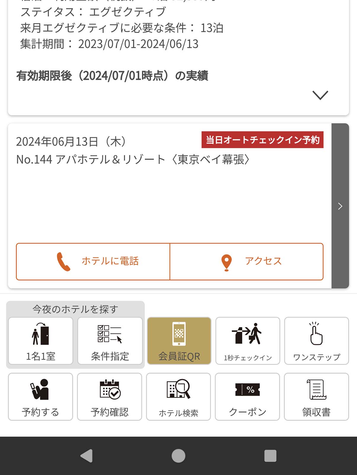 本日の宿