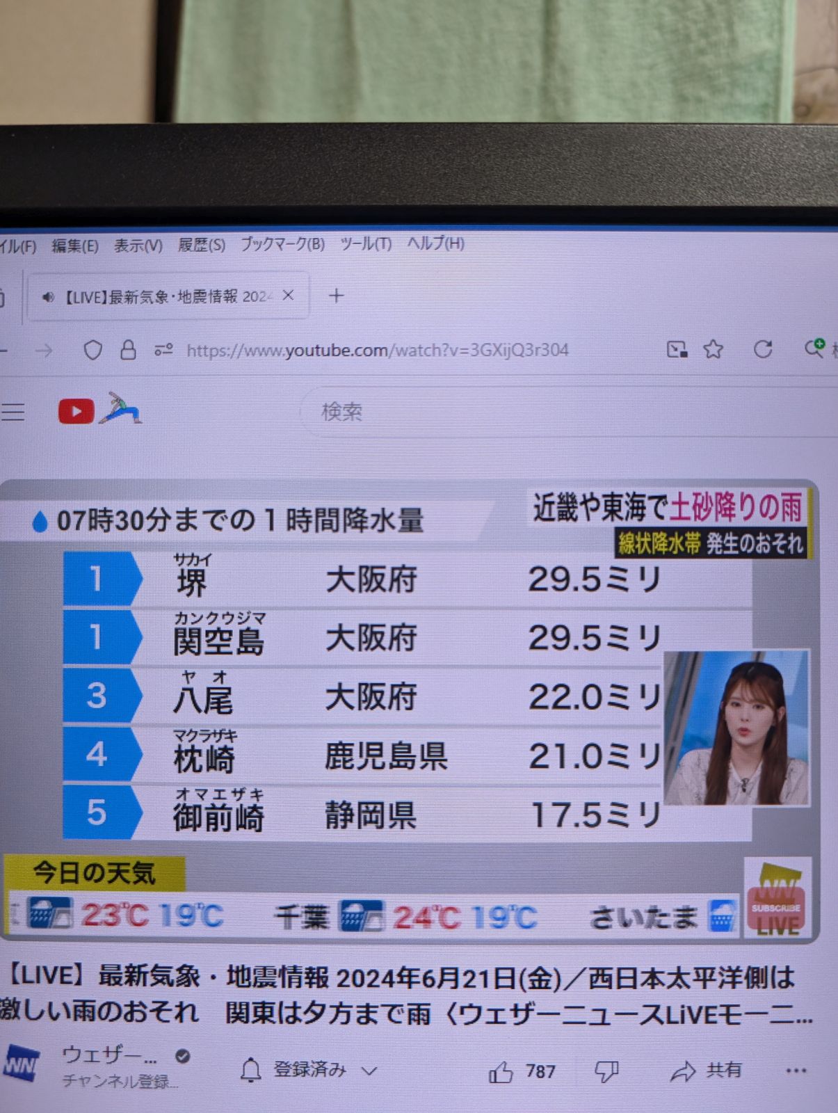 現在の降水量