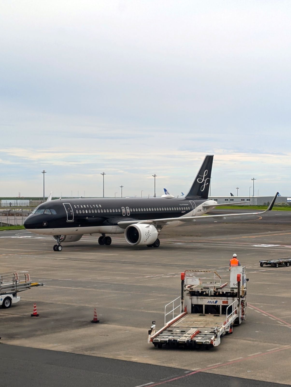 飛行機到着