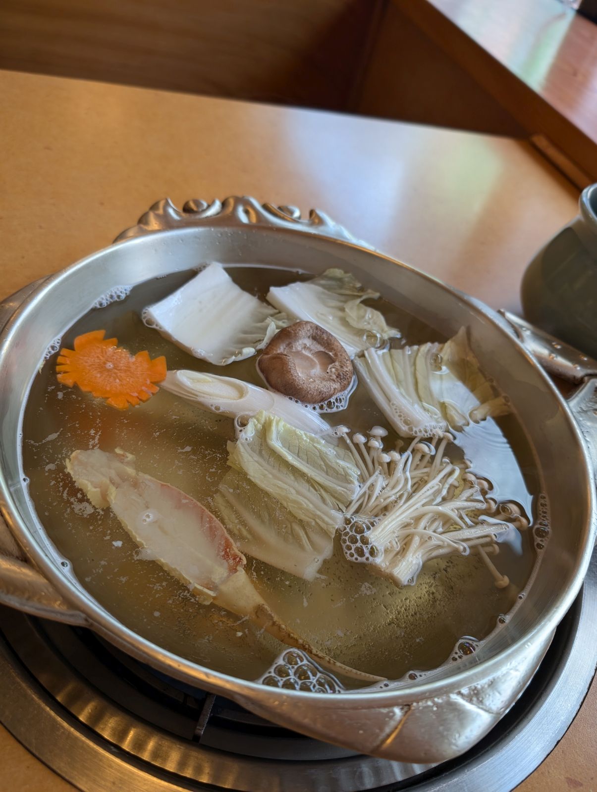 かに鍋の開始