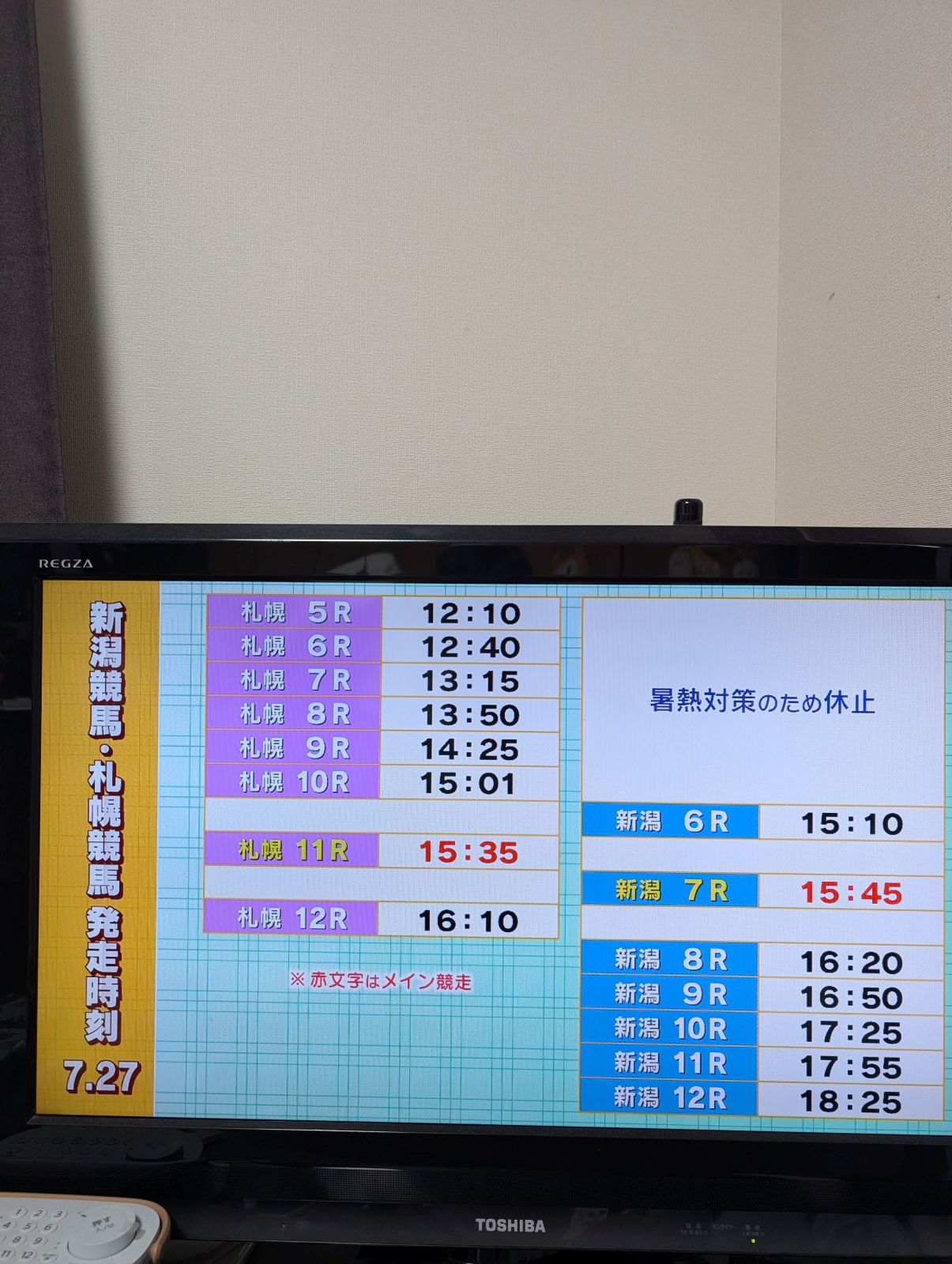 発走時刻