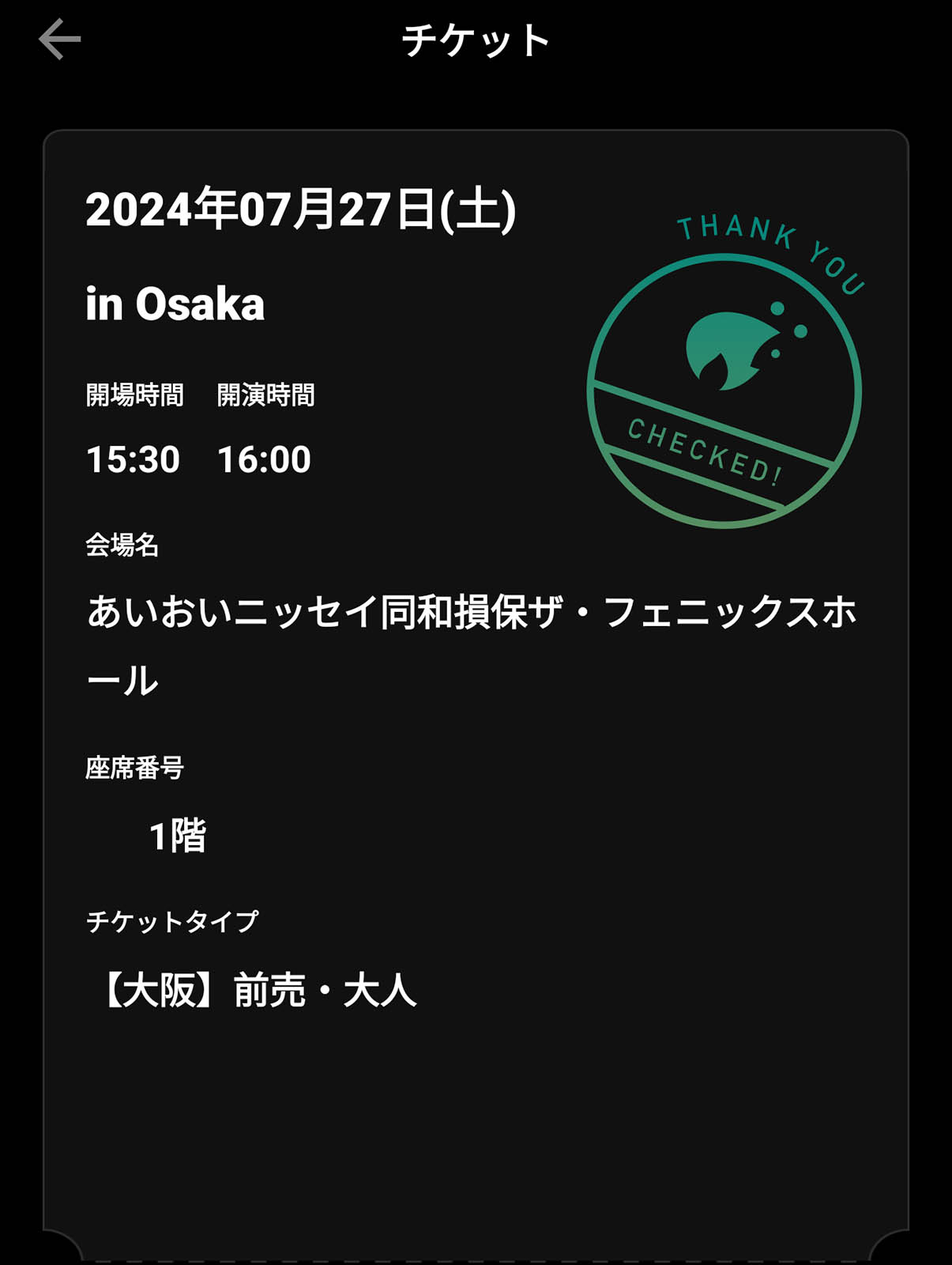 入場チケット