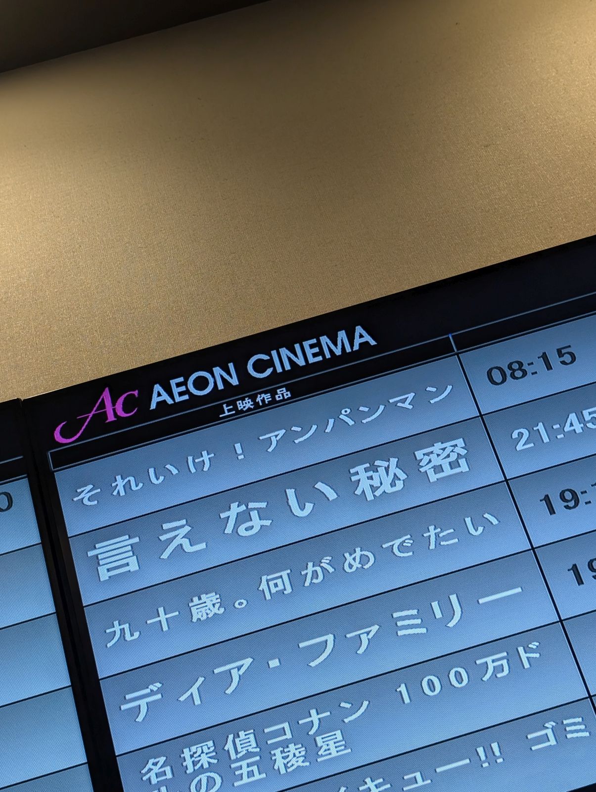 アンパンマンの上映時間