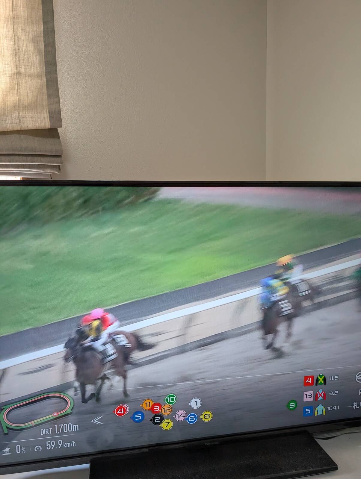 レース中の馬の位置