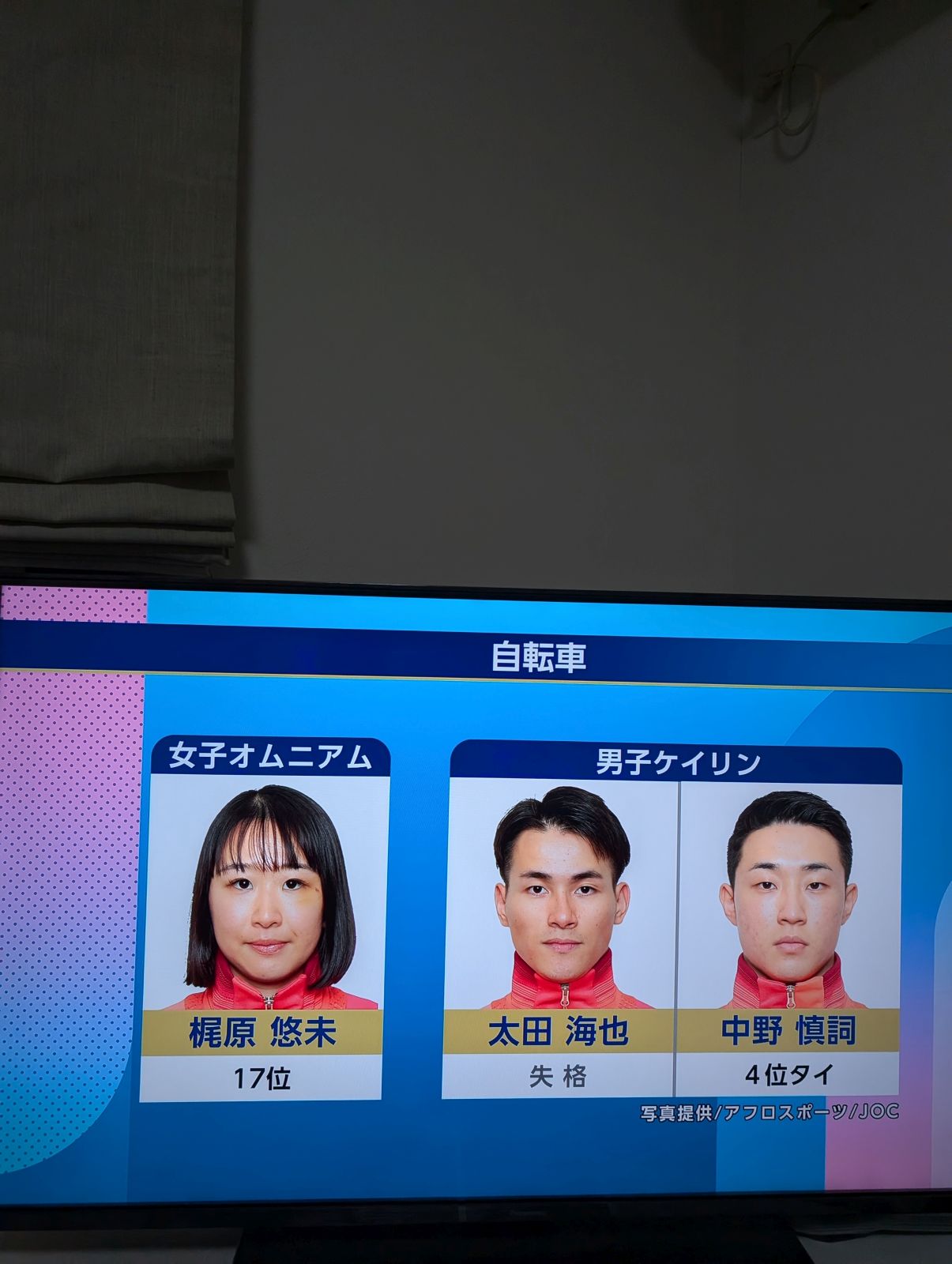 自転車の結果