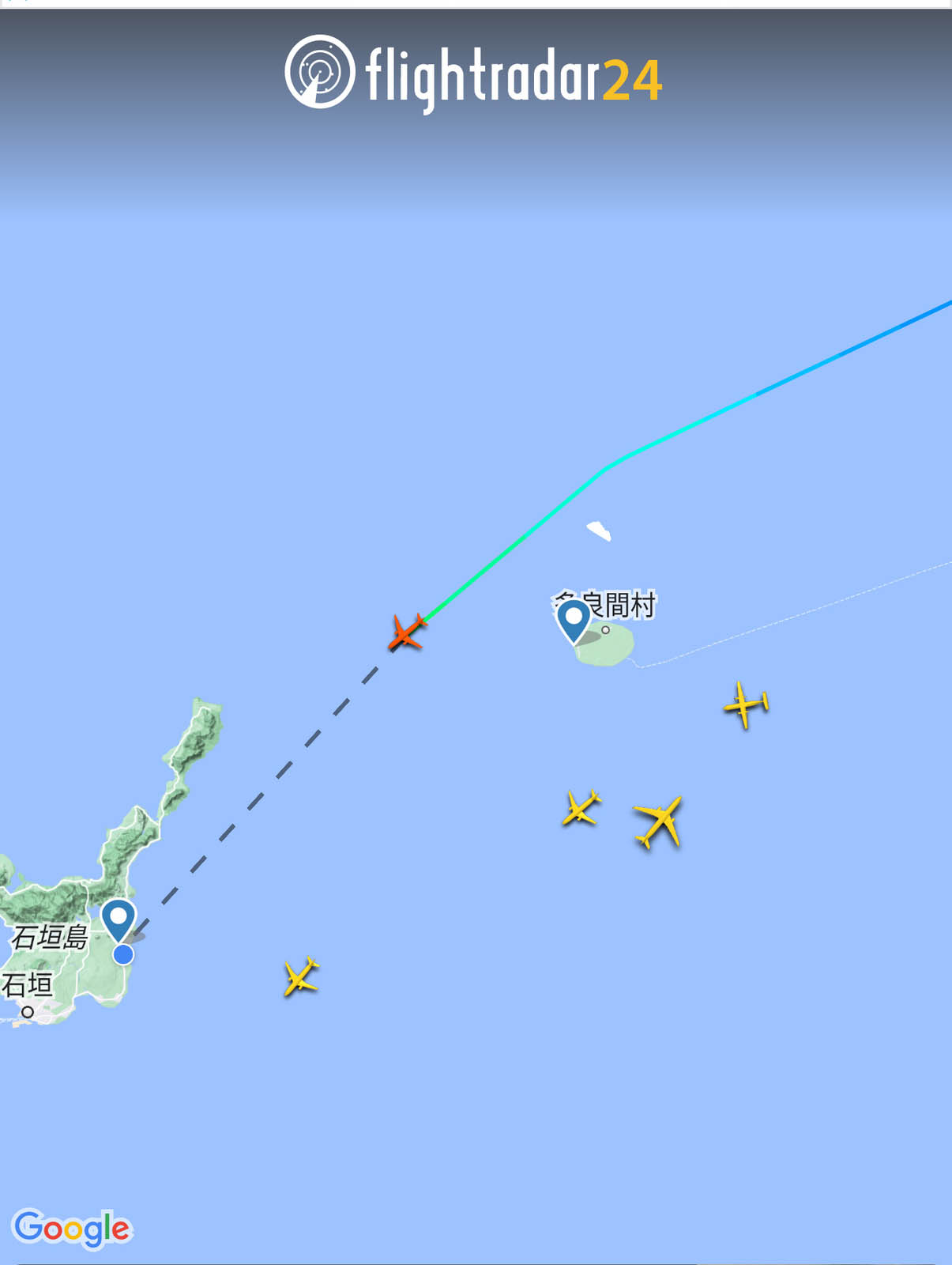もうすぐ来る飛行機