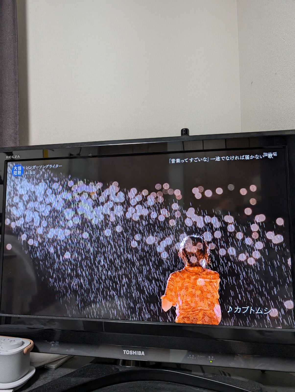 雨の中の公演