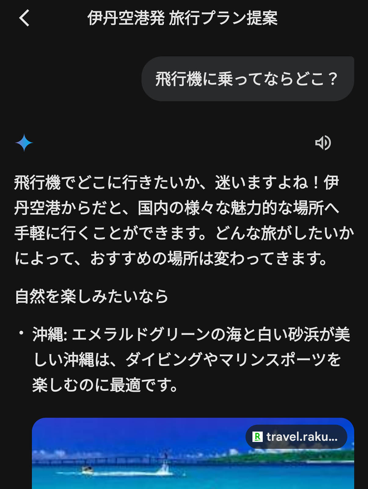 飛行機での行き先