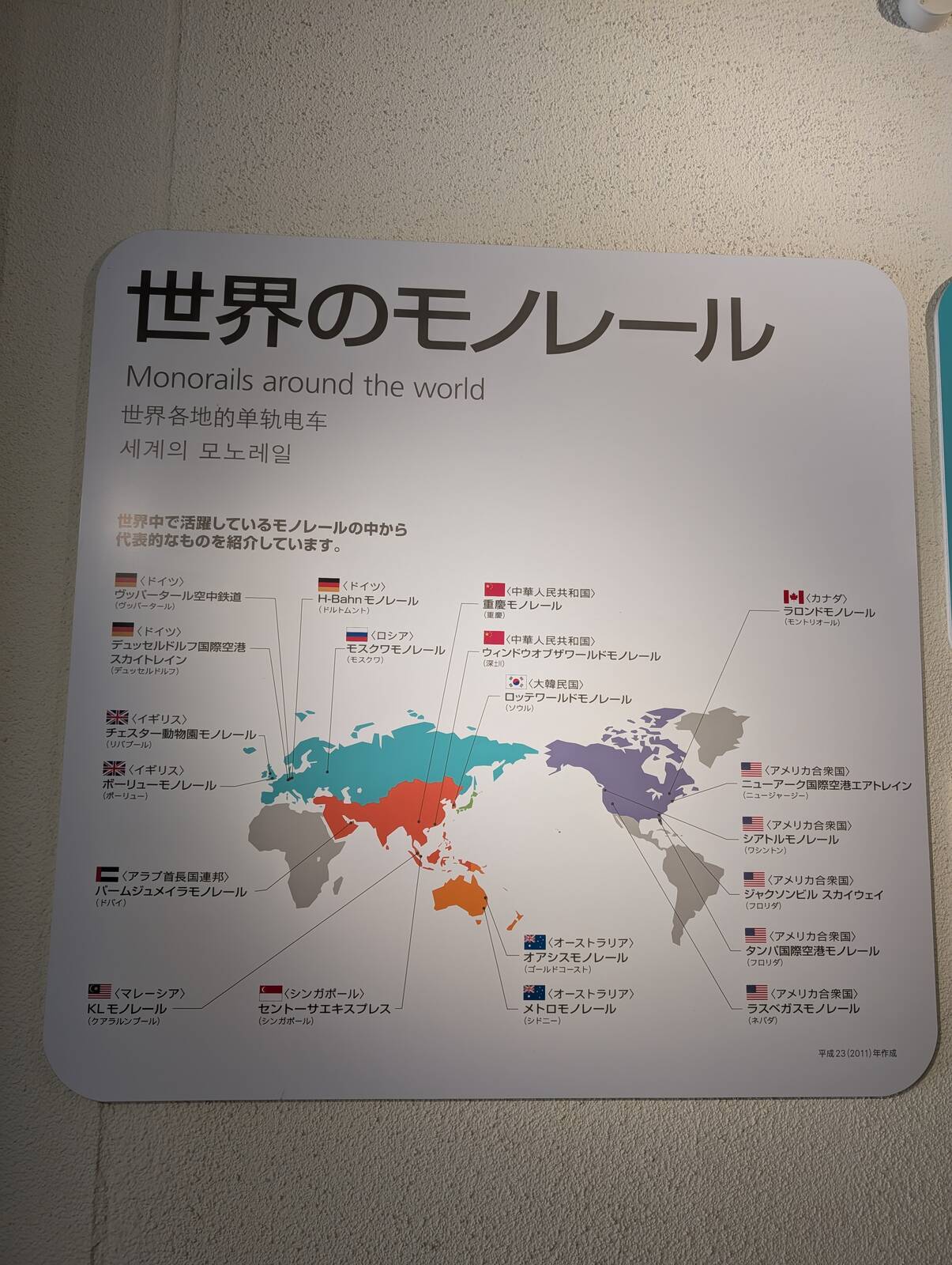 世界のモノレール