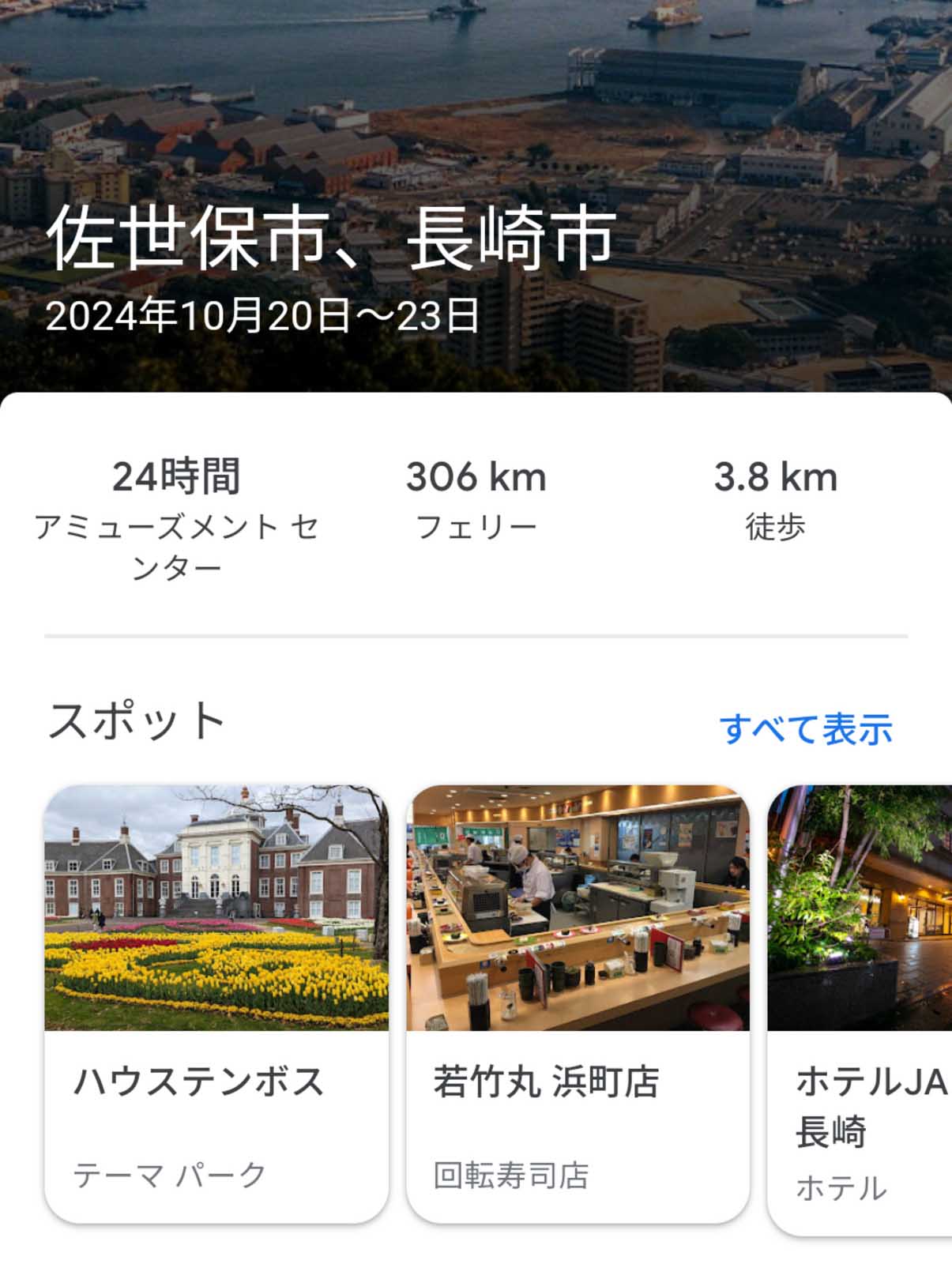 先週の旅行