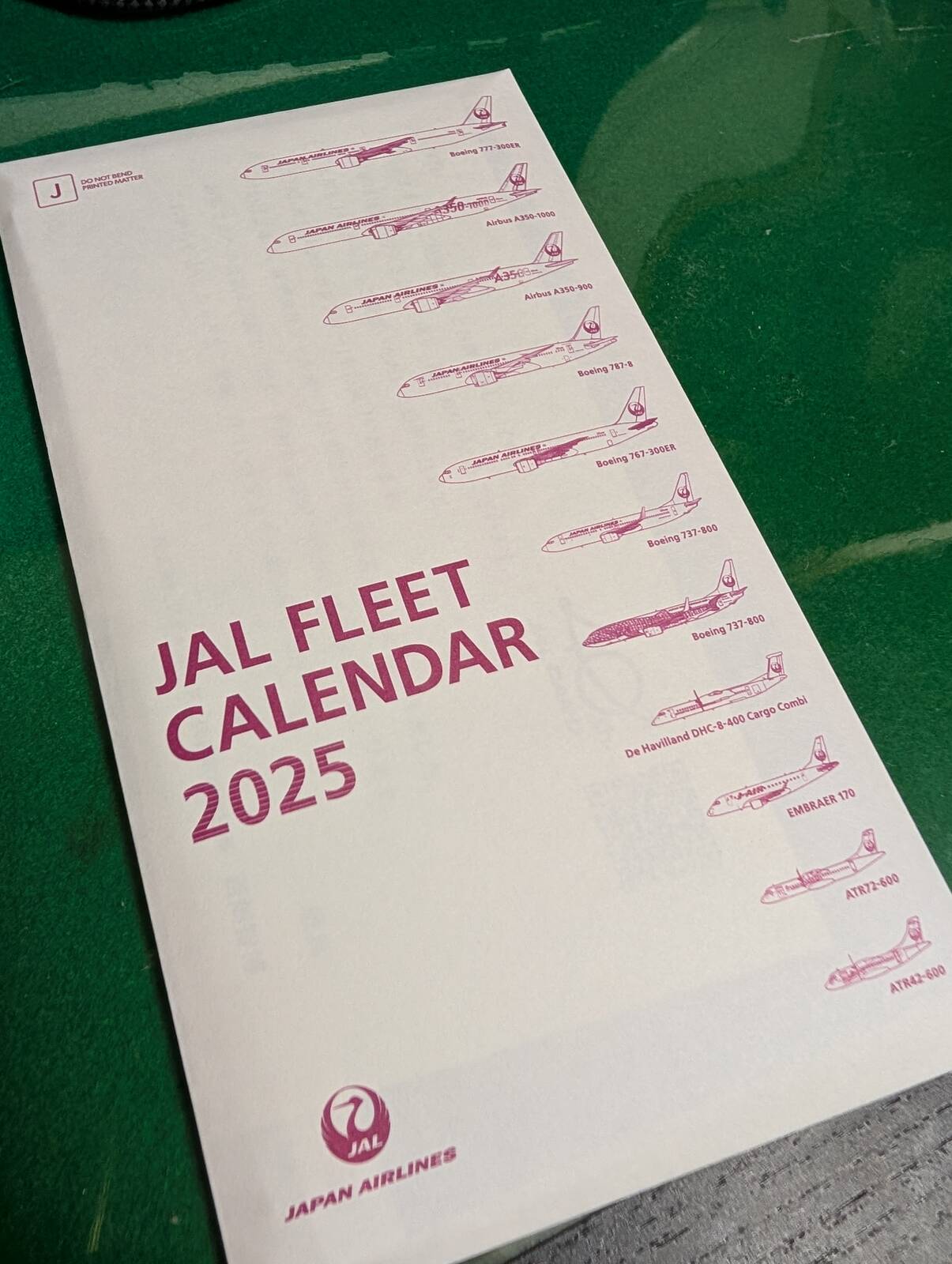 JAL FLEET CALENDER