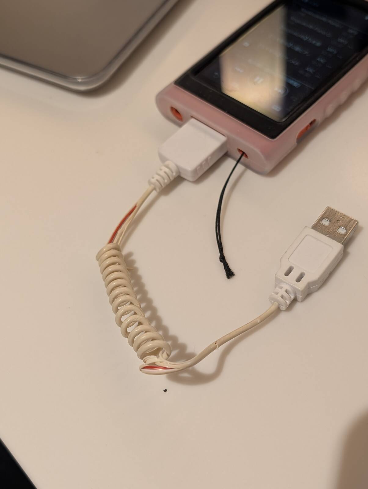 WalkmanのUSBケーブル