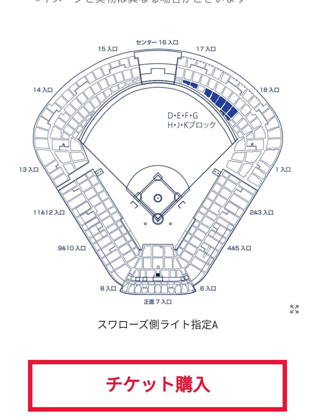 座席の位置