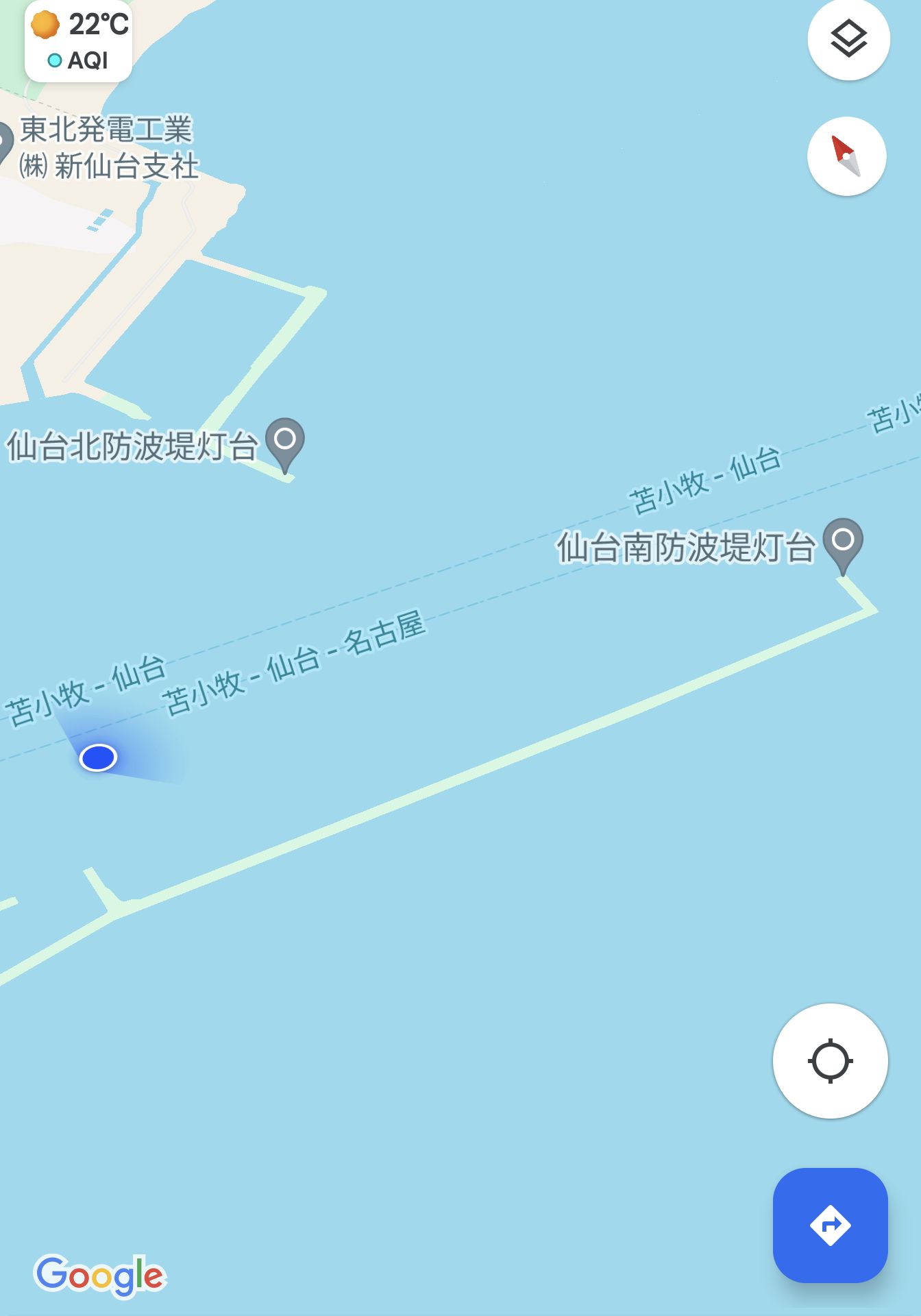 左右に灯台